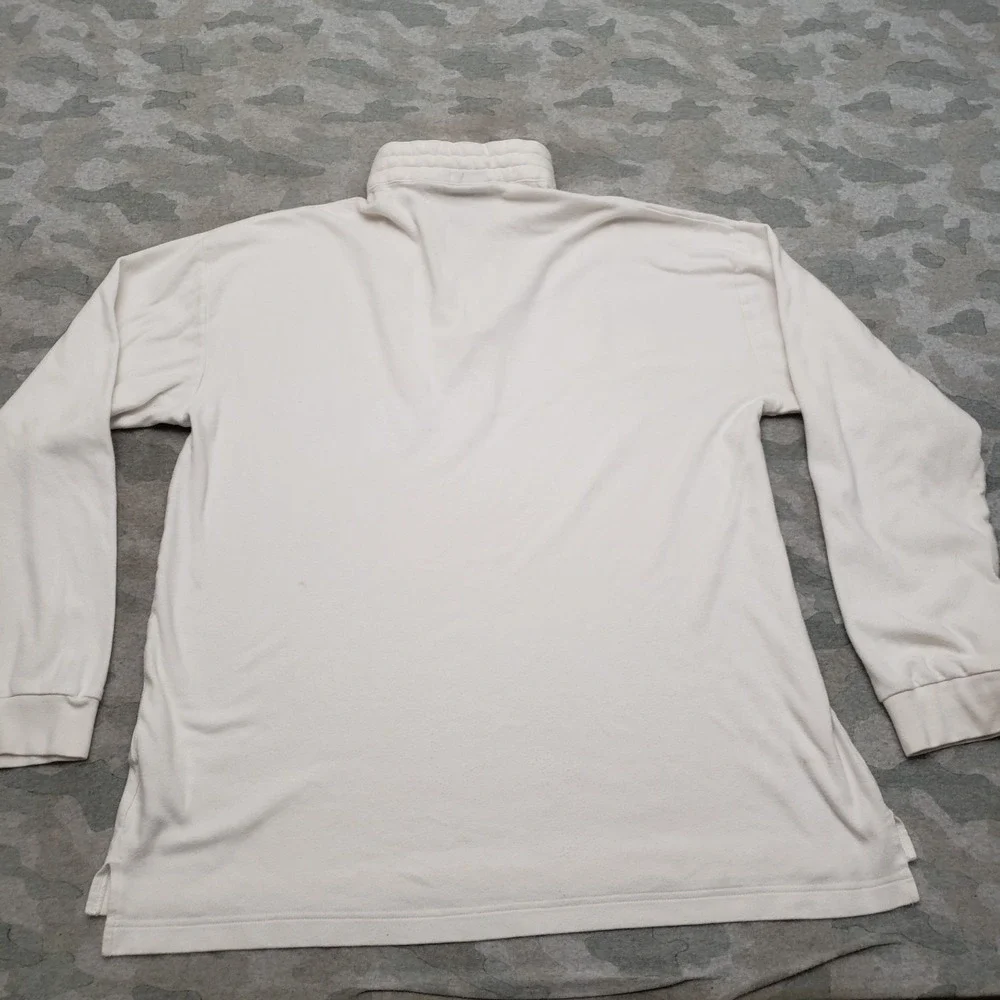 Vintage Spyder Shirt Mens XL White Y2k Quarter Zip Long Sleeve